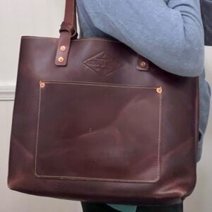 Lifetime Leather Tote Bag Oxford Natural- brown